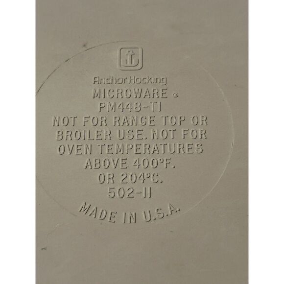 Vintage Anchor Ovenware 3 1/2‎ qt. Fluted Cake Pan MicroWare Microwave & Oven - Picture 4 of 6